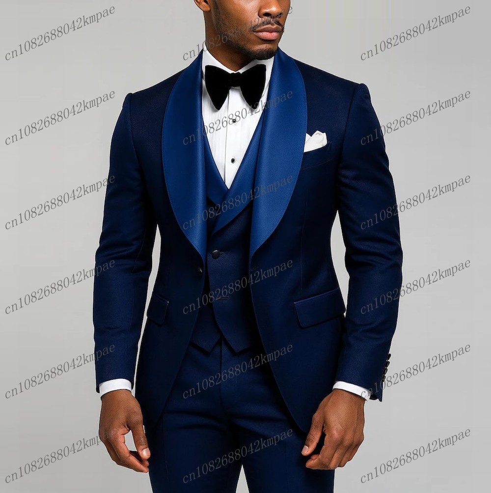 Mens Grooming Tools - New Navy Blue Formal Men Suit