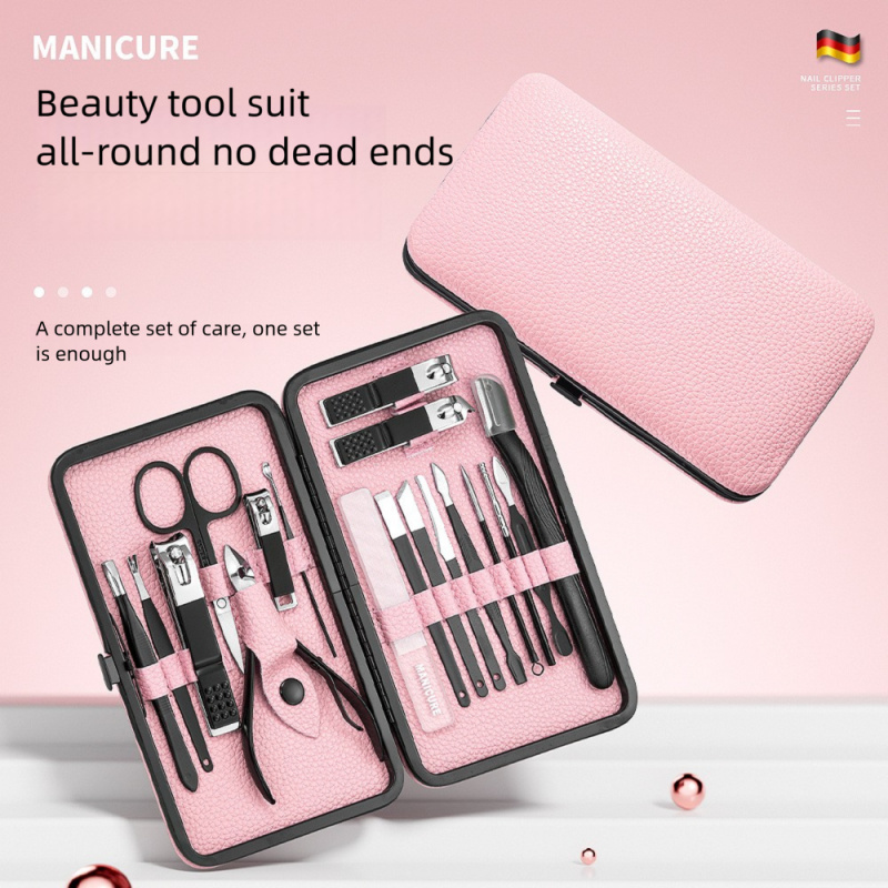 Mens Grooming Kit Gift - 18pcs Manicure Pedicure Set, Professional Stainless