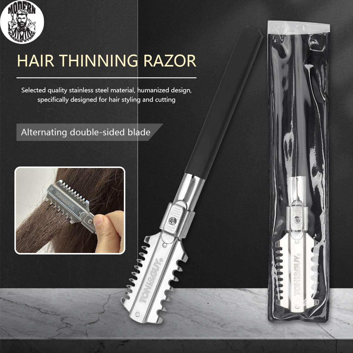 Mens Grooming Tools - Salon Double-Edge Shaving Haircut Razor Knife