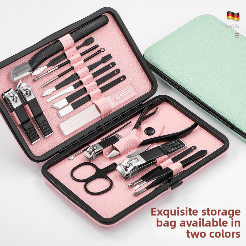 18pcs Manicure Pedicure Set, P - Mens Grooming Kit Gift ulasan dan harga