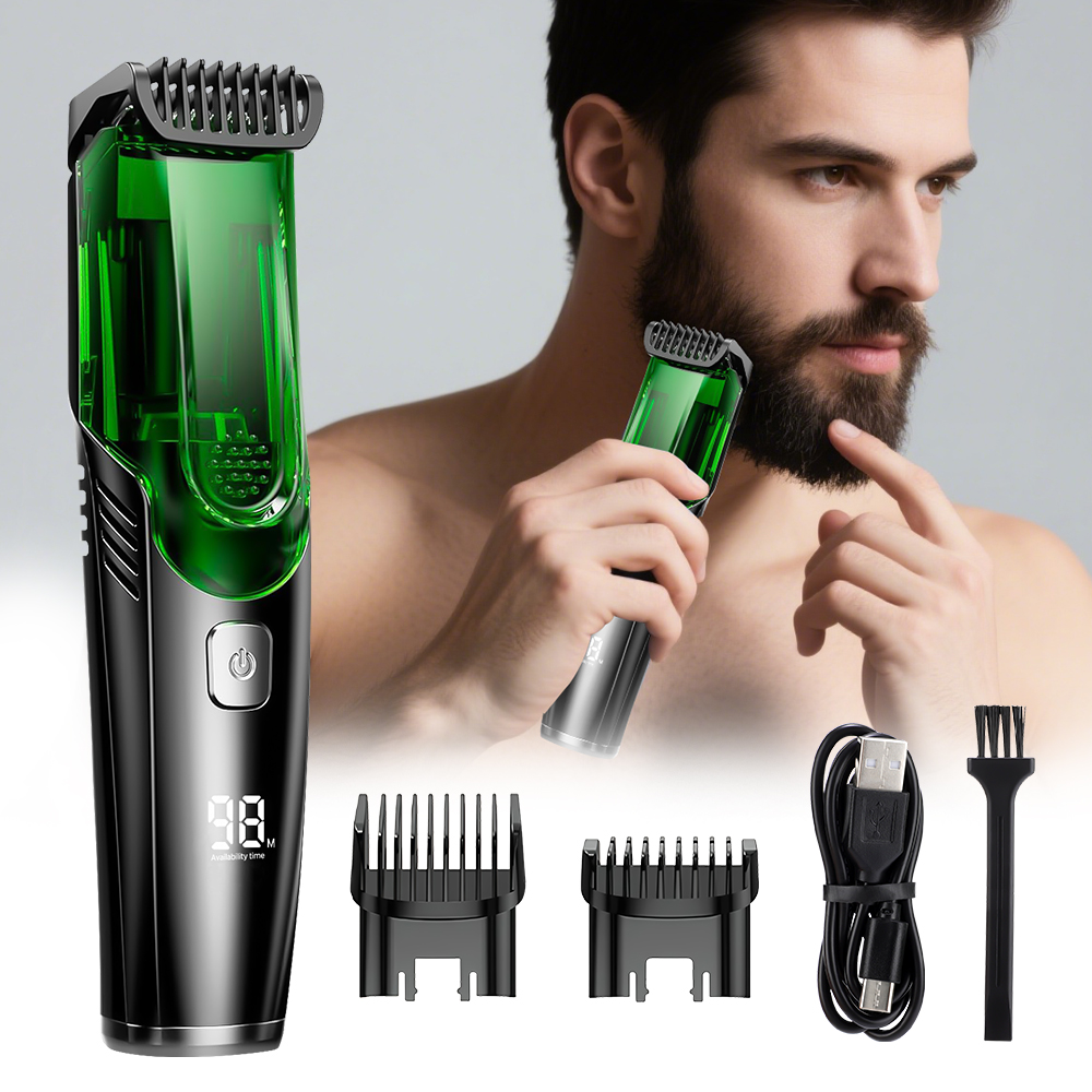 Cordless Men Beard Trimmer Rec - Men'S Grooming Vacuum ulasan dan harga
