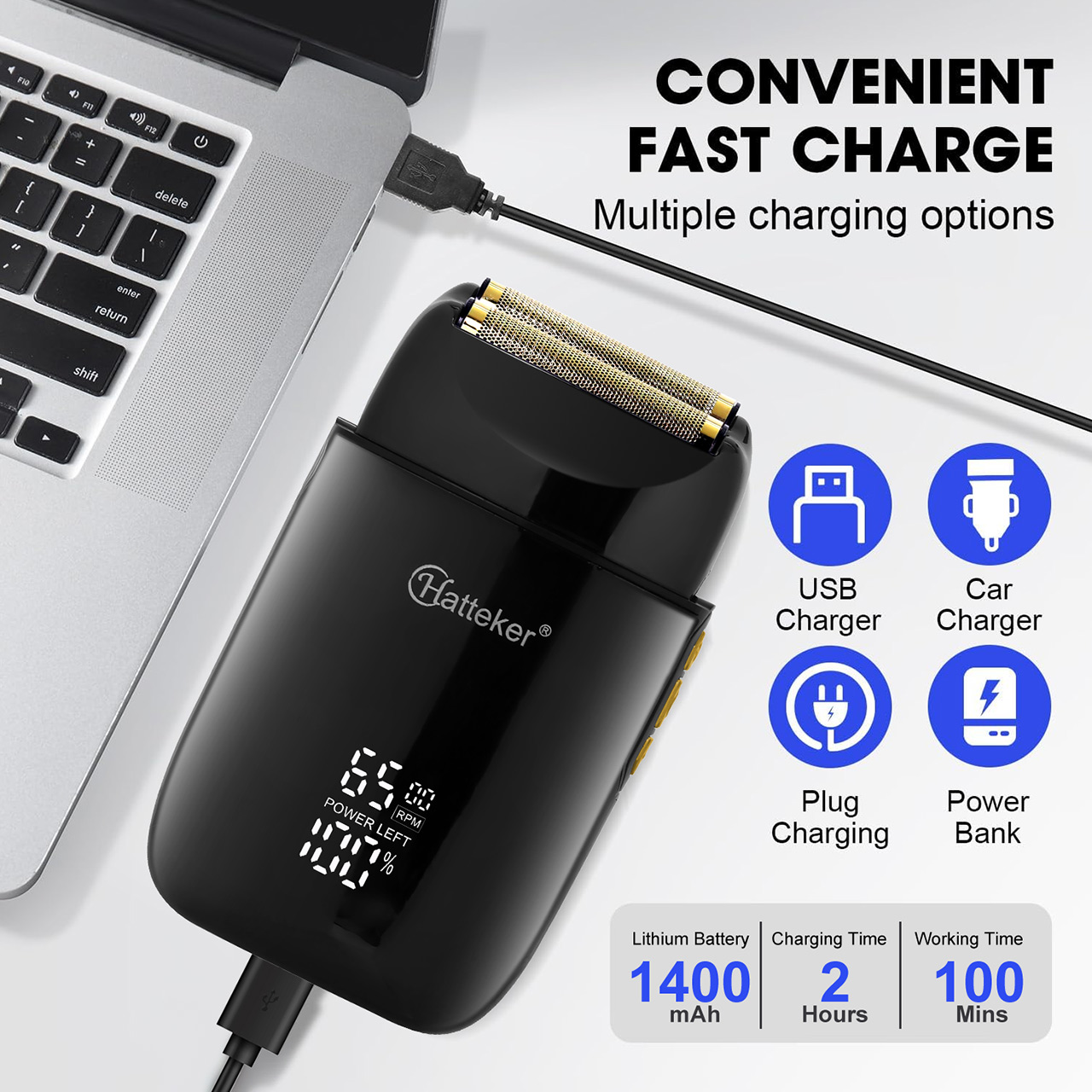Hatteker Cordless Beard Trimme - Men'S Grooming Vacuum ulasan dan harga