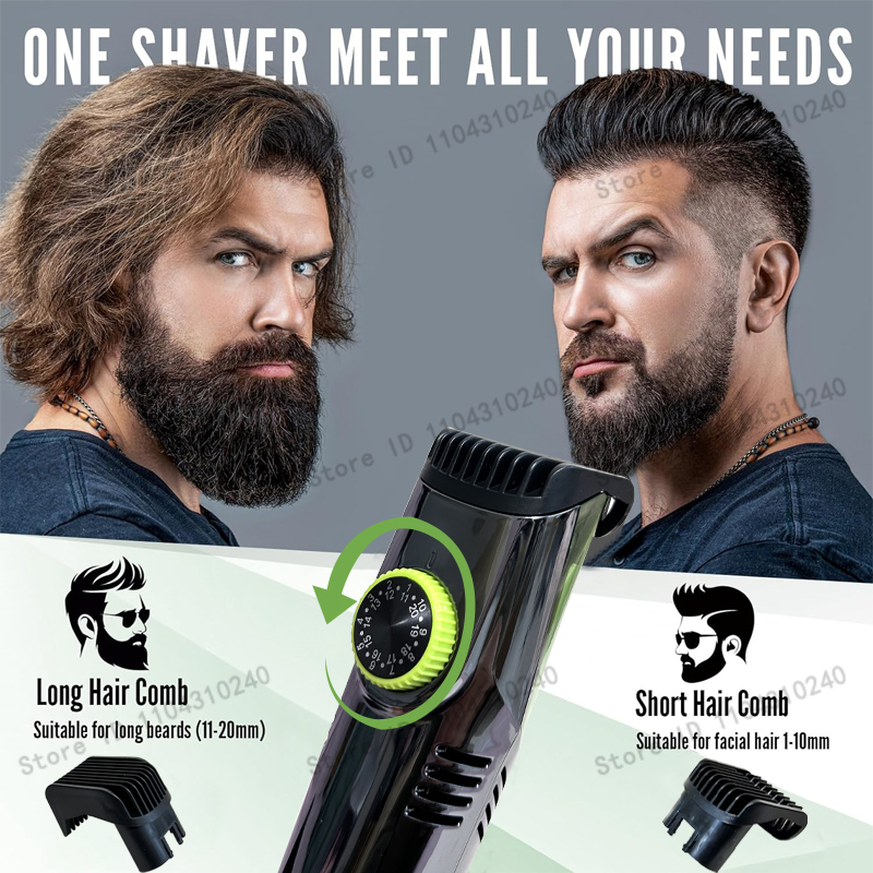 Cordless Men Beard Trimmer Rec - Men'S Grooming Vacuum ulasan dan harga