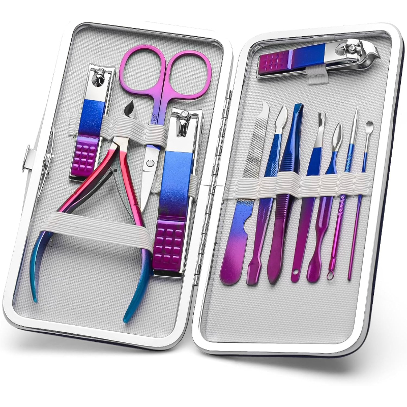 Manicure Set Nail Clippers Ped - Mens Grooming Kit Gift ulasan dan harga
