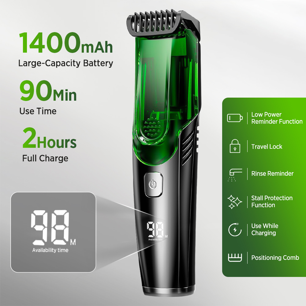 Cordless Men Beard Trimmer Ele - Men'S Grooming Vacuum ulasan dan harga
