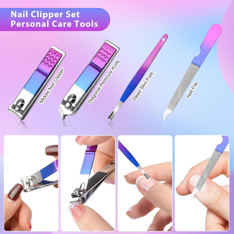 Manicure Set Nail Clippers Ped - Mens Grooming Kit Gift ulasan dan harga