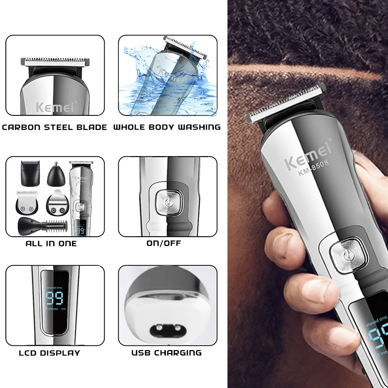 Kemei Professional Multifuncti - Men'S Grooming Electric Trimmer ulasan dan harga